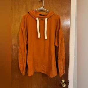 Lane Bryant Orange Detailed Sleeved Hoodie